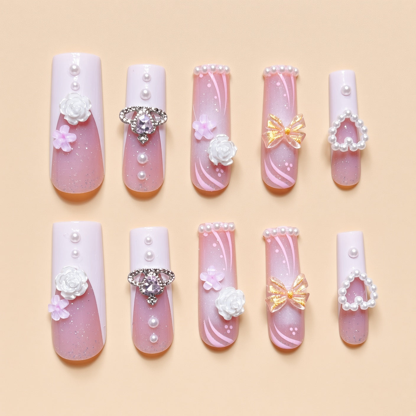 Y2K 3D Coffin Gel Press-On Nails
